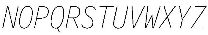 Letter Gothic Recast Thin Italic Font UPPERCASE