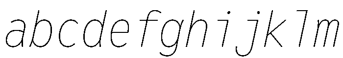 Letter Gothic Recast Thin Italic FONT
