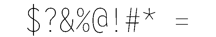 Letter Gothic Recast Thin Font OTHER CHARS