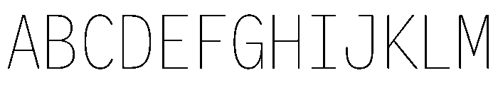 Letter Gothic Recast Thin Font UPPERCASE