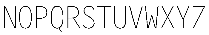 Letter Gothic Recast Thin Font UPPERCASE