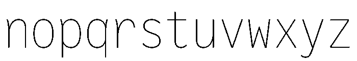 Letter Gothic Recast Thin Font LOWERCASE