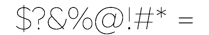 Lexend Deca Thin Font OTHER CHARS