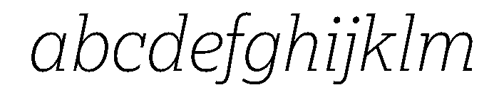 Lexia Hebrew Extra Light Italic FONT