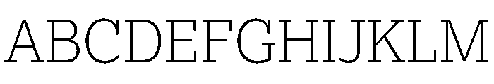 Lexia Hebrew Extra Light Font UPPERCASE