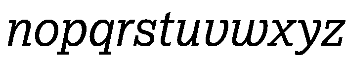 Lexia Hebrew Italic Font LOWERCASE