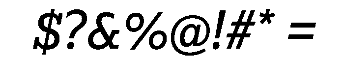 Lexia Hebrew Medium Italic Font OTHER CHARS