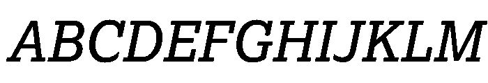 Lexia Hebrew Medium Italic Font UPPERCASE