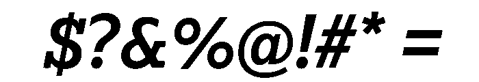 Lexia Hebrew Semibold Italic Font OTHER CHARS