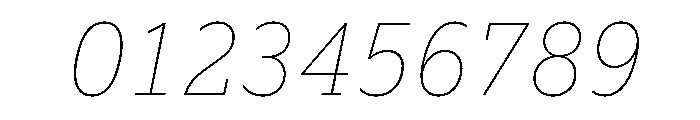 Lexia Hebrew Thin Italic Font OTHER CHARS