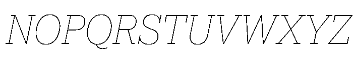 Lexia Hebrew Thin Italic Font UPPERCASE