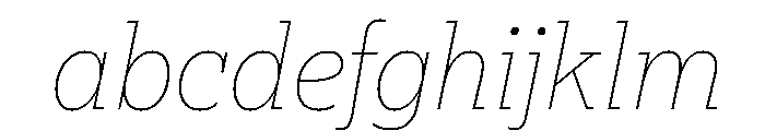 Lexia Hebrew Thin Italic FONT