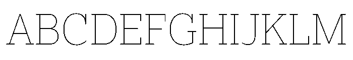 Lexia Hebrew Thin Font UPPERCASE