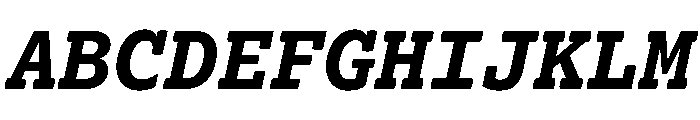 Lexia Mono Hebrew Bold Italic Font UPPERCASE