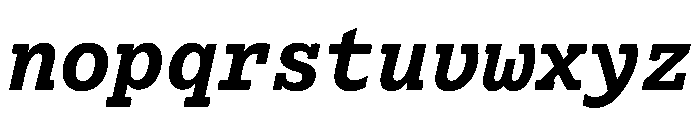 Lexia Mono Hebrew Bold Italic Font LOWERCASE