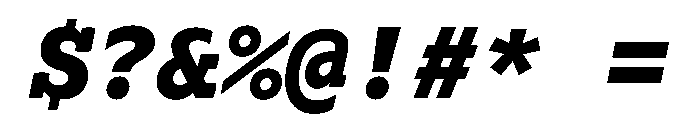 Lexia Mono Hebrew Extra Bold Italic Font OTHER CHARS