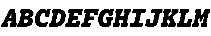 Lexia Mono Hebrew Extra Bold Italic Font UPPERCASE