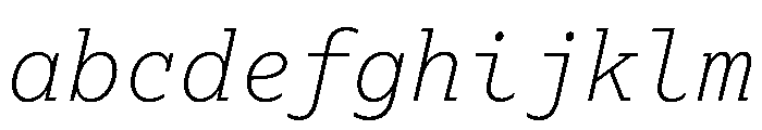 Lexia Mono Hebrew Extra Light Italic FONT