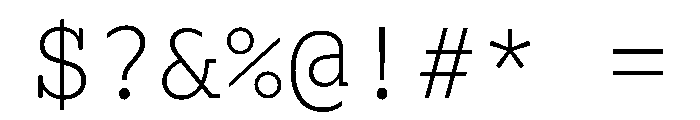 Lexia Mono Hebrew Extra Light Font OTHER CHARS