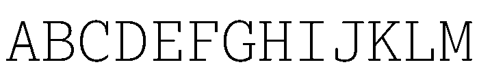 Lexia Mono Hebrew Extra Light Font UPPERCASE