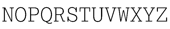 Lexia Mono Hebrew Extra Light Font UPPERCASE