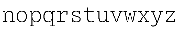 Lexia Mono Hebrew Extra Light Font LOWERCASE