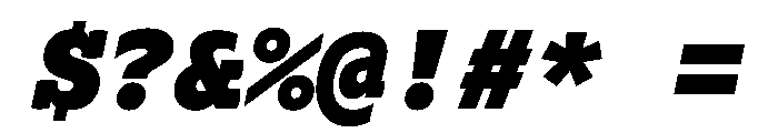 Lexia Mono Hebrew Heavy Italic Font OTHER CHARS