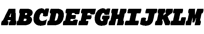 Lexia Mono Hebrew Heavy Italic Font UPPERCASE