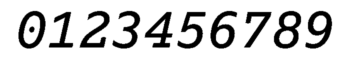 Lexia Mono Hebrew Medium Italic Font OTHER CHARS