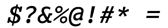 Lexia Mono Hebrew Medium Italic Font OTHER CHARS