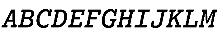 Lexia Mono Hebrew Medium Italic Font UPPERCASE