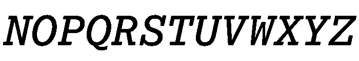Lexia Mono Hebrew Medium Italic Font UPPERCASE