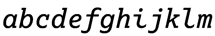 Lexia Mono Hebrew Medium Italic FONT