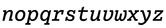 Lexia Mono Hebrew Medium Italic Font LOWERCASE