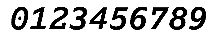 Lexia Mono Hebrew Semibold Italic Font OTHER CHARS