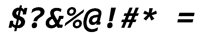 Lexia Mono Hebrew Semibold Italic Font OTHER CHARS