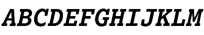 Lexia Mono Hebrew Semibold Italic Font UPPERCASE