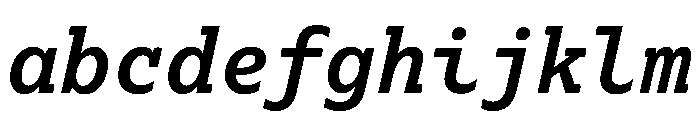 Lexia Mono Hebrew Semibold Italic FONT