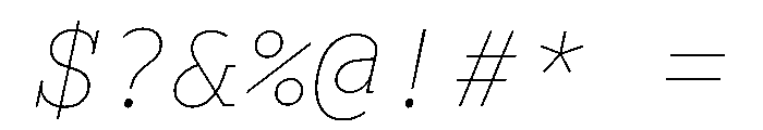 Lexia Mono Hebrew Thin Italic Font OTHER CHARS