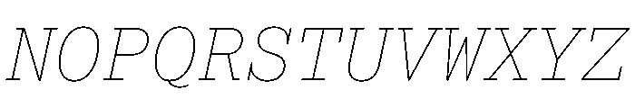 Lexia Mono Hebrew Thin Italic Font UPPERCASE