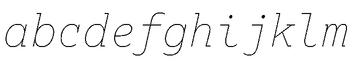 Lexia Mono Hebrew Thin Italic FONT