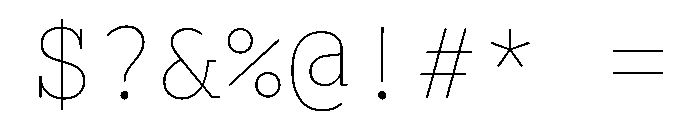 Lexia Mono Hebrew Thin Font OTHER CHARS