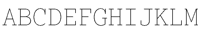 Lexia Mono Hebrew Thin Font UPPERCASE