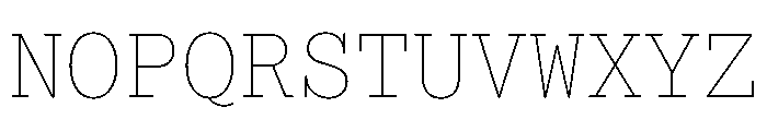 Lexia Mono Hebrew Thin Font UPPERCASE