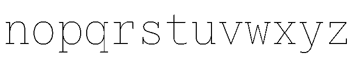 Lexia Mono Hebrew Thin Font LOWERCASE