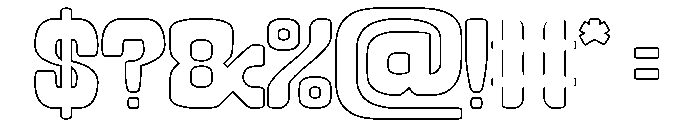 LEGENDARY DANCE-Hollow Font OTHER CHARS