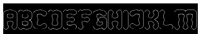 LEGENDARY HERO-Hollow-Inverse Font UPPERCASE