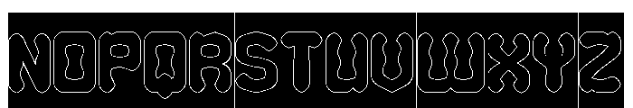 LEGENDARY HERO-Hollow-Inverse Font UPPERCASE