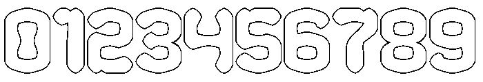 LEGENDARY HERO-Hollow Font OTHER CHARS