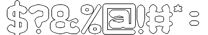 LEGENDARY HERO-Hollow Font OTHER CHARS